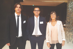 Angel Plaza, Victor Aragonés y Antonia Sabater, delegación de Intertranist en Thessalonika