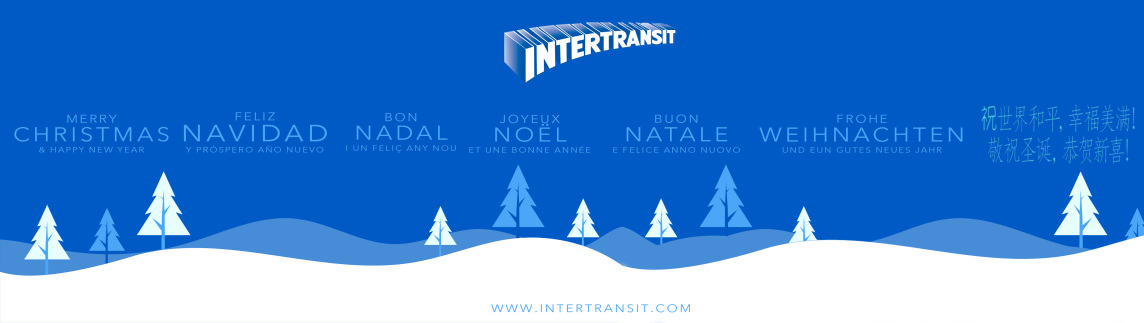 flat winter landscape banner for merry christmas